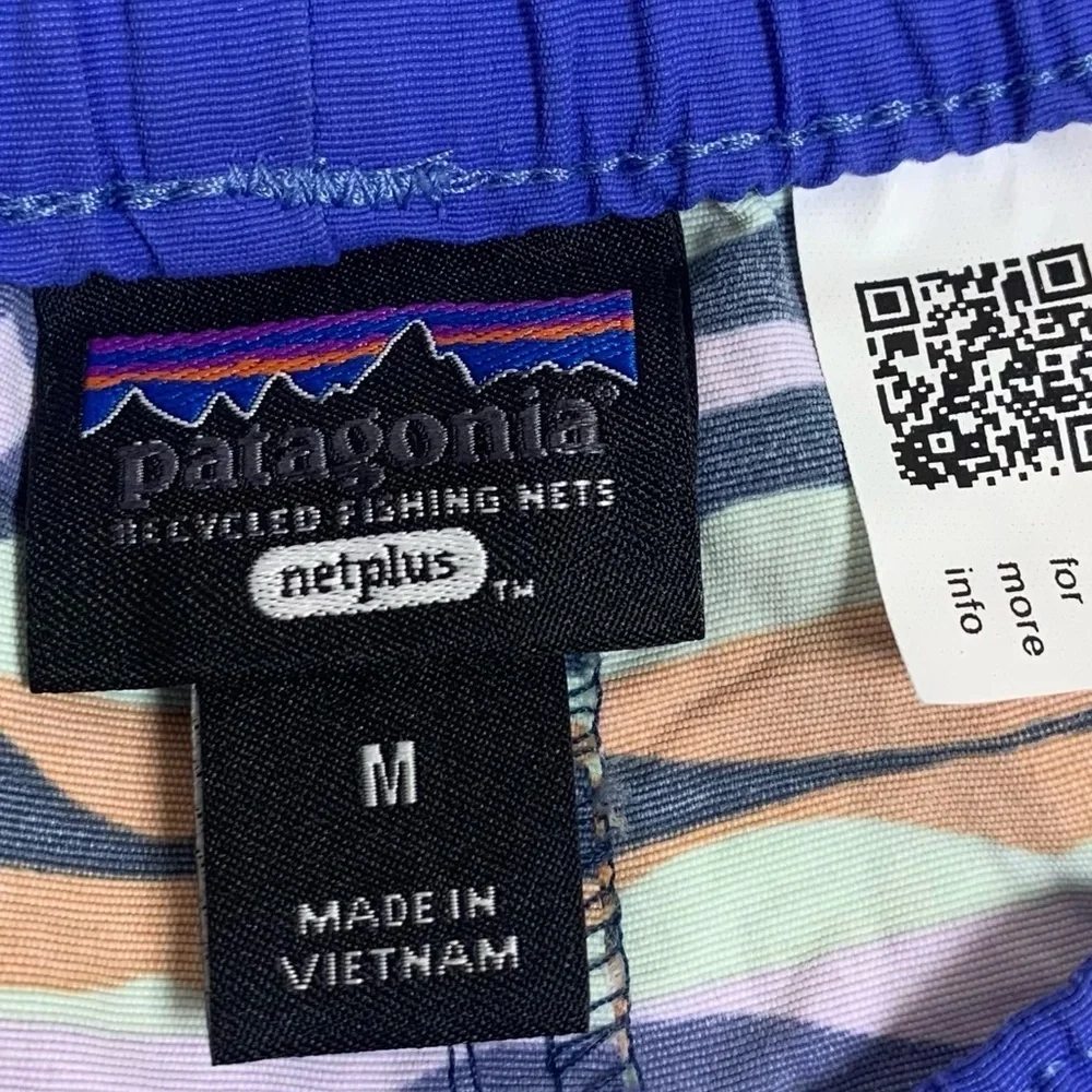 Patagonia Girls Costa Rica Baggies Shorts Coast Highway Blue Sz Medium NWOT - Picture 3 of 4